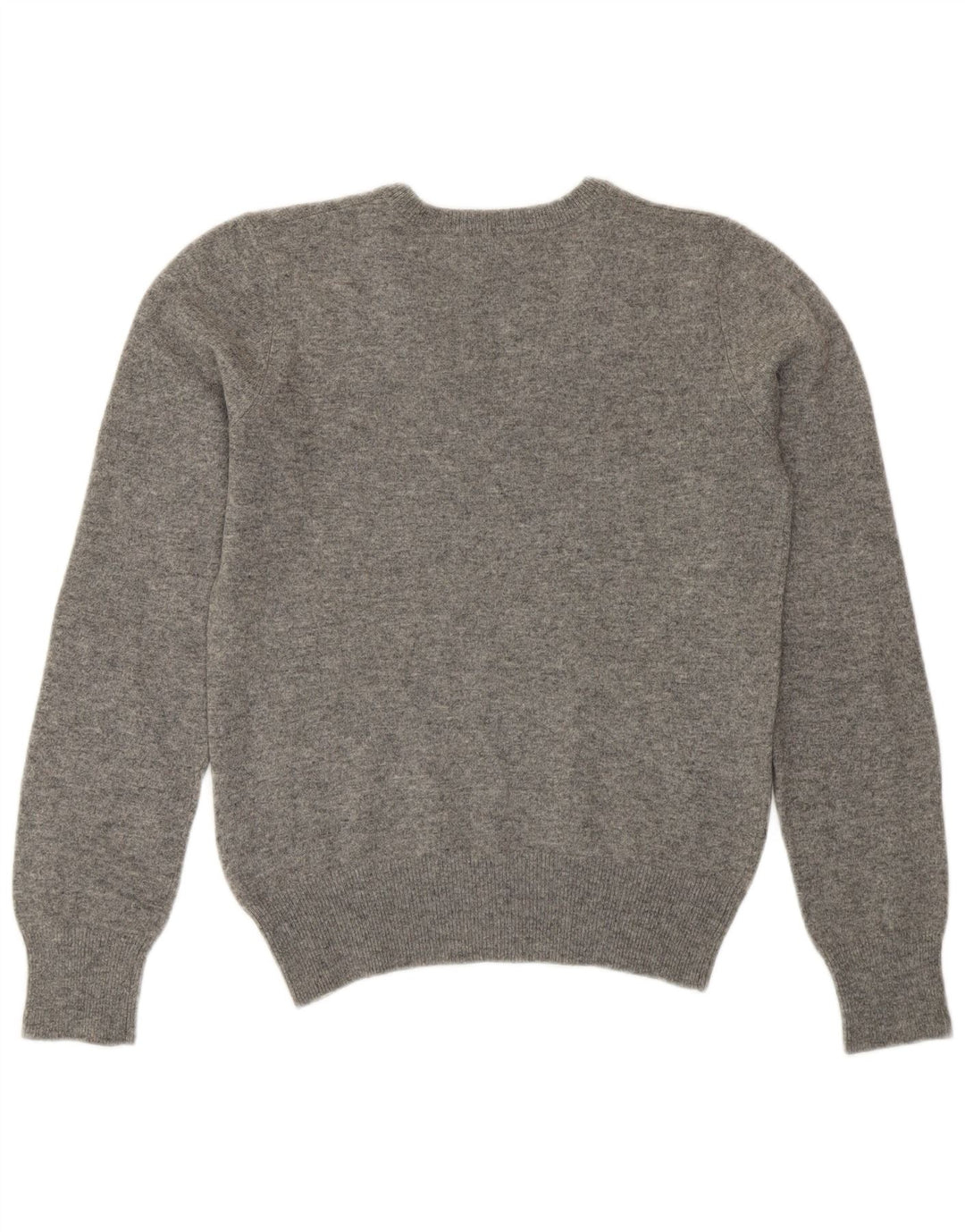 GANT Womens Crop V-hals sweater UK 10 Small Grey Wool