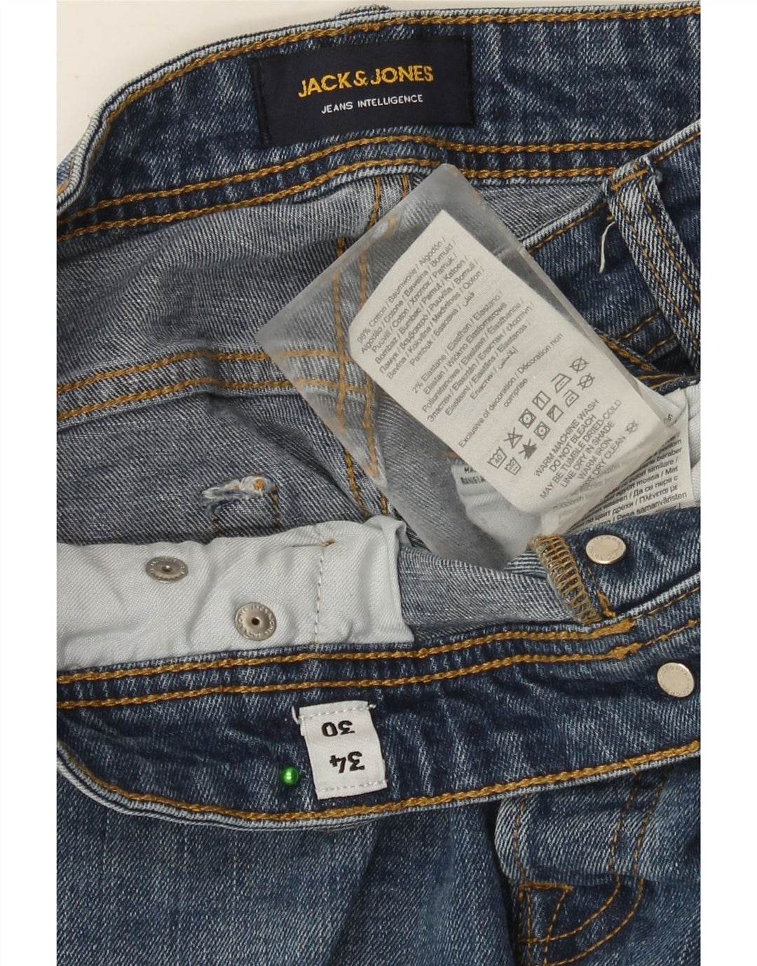 JACK & JONES Slim Jeans til mænd W34 L30 Blå Bomuld