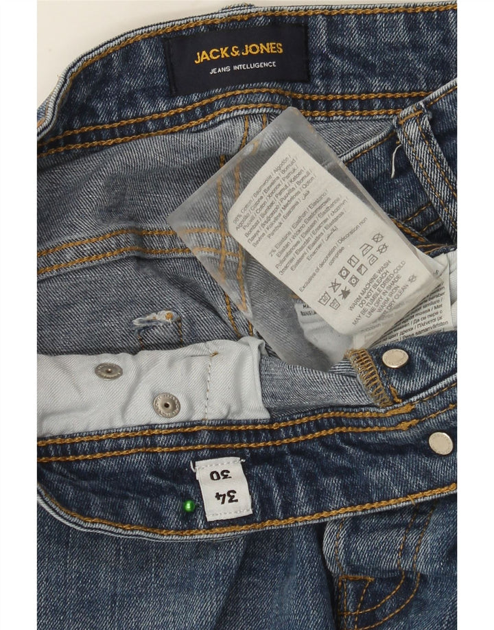 JACK & JONES Slim Jeans til mænd W34 L30 Blå Bomuld
