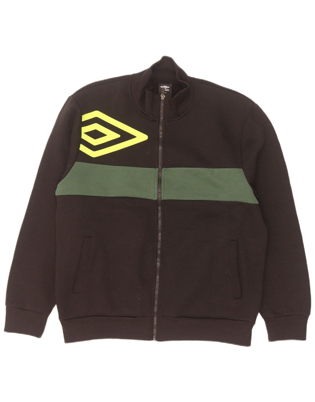 Umbro Herre Grafisk Træningsdragt Top Jakke 2XL Sort Colourblock Bomuld