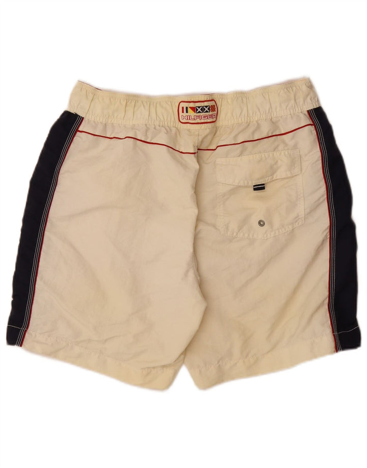 TOMMY HILFIGER Grafiske badeshorts til mænd, store off White Colourblock