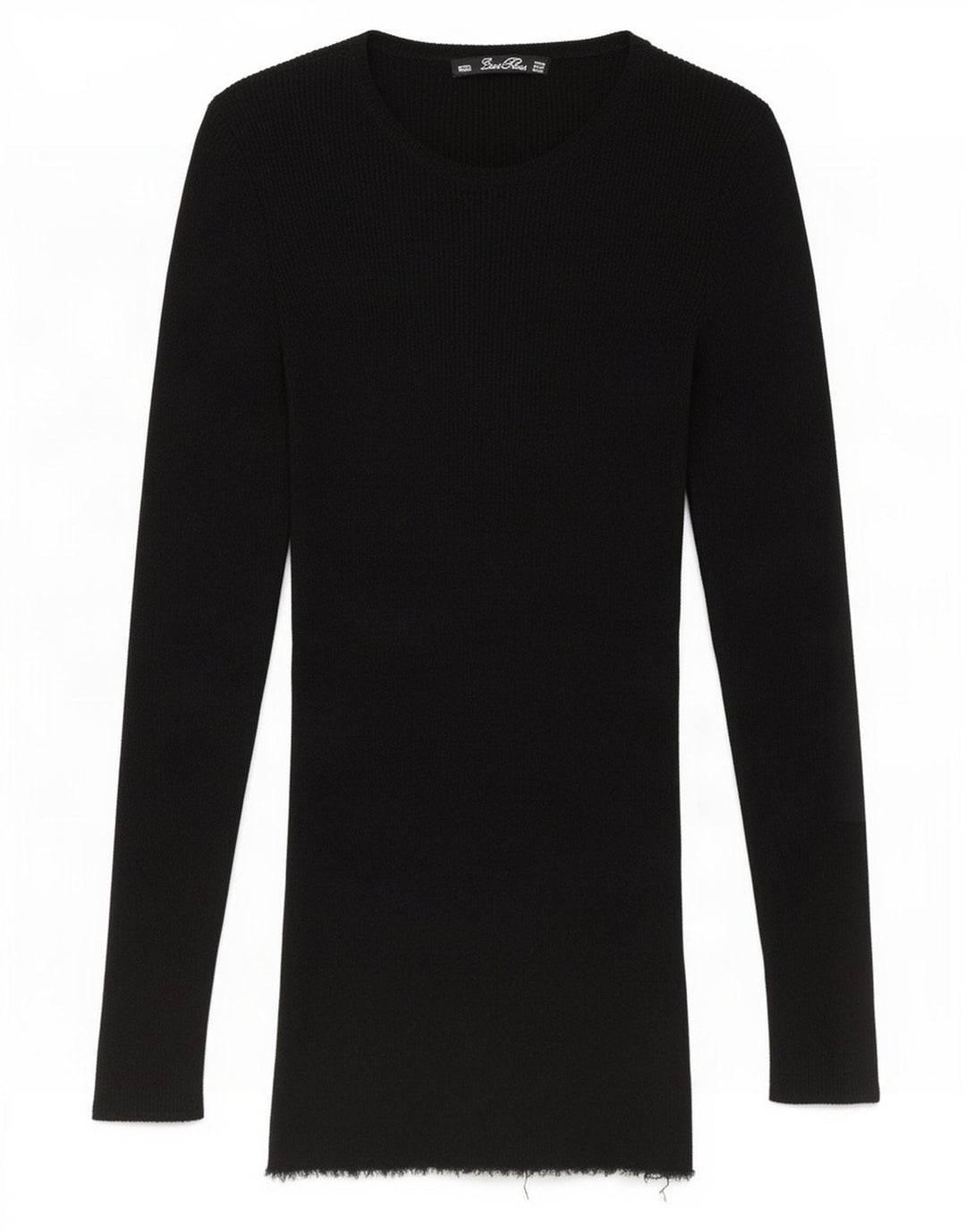 Zara Dame Top Langærmet UK 12 Medium Sort Flecked
