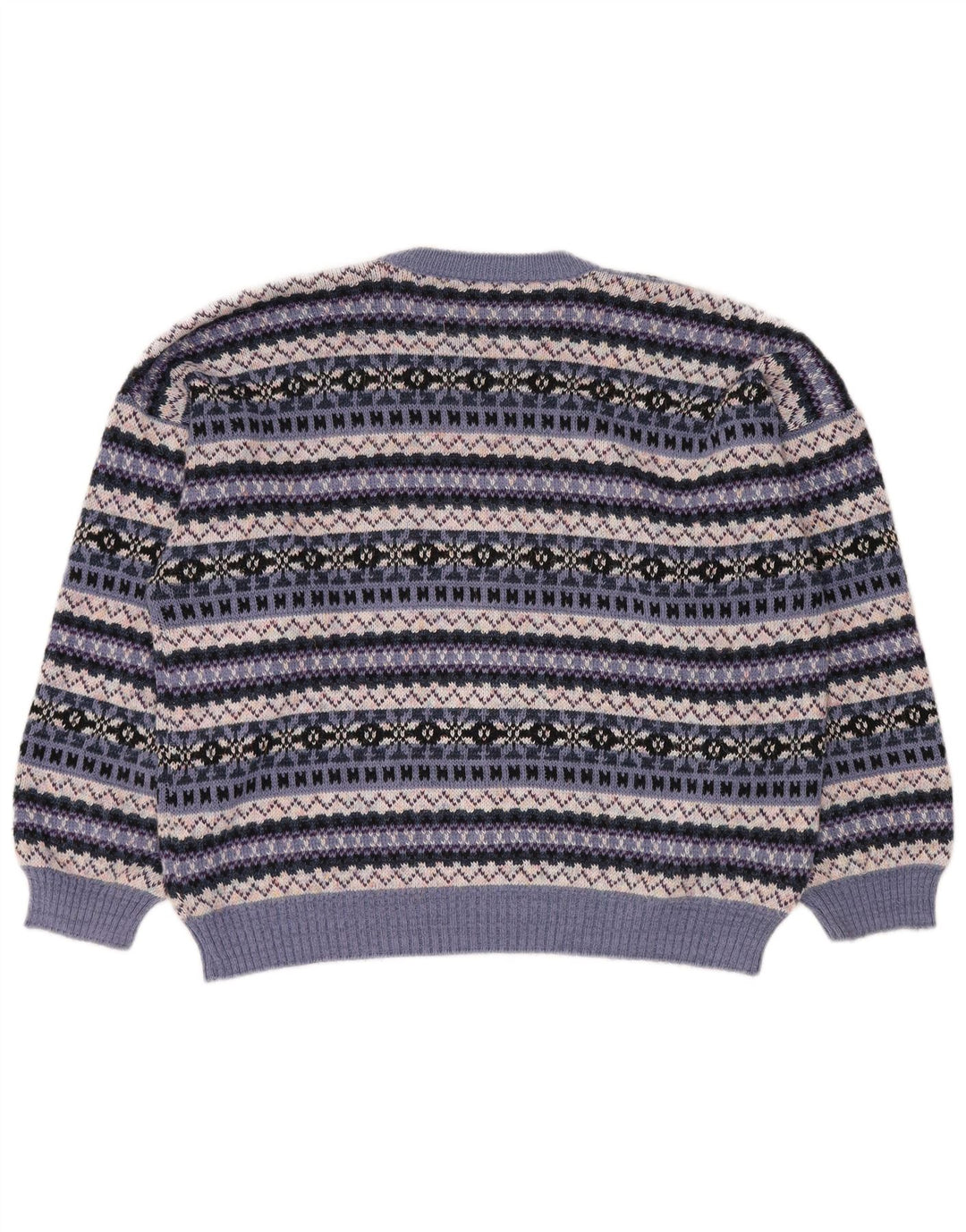 Vintage dame sweater med rund hals DK 18 XL flerfarvet Fair Isle