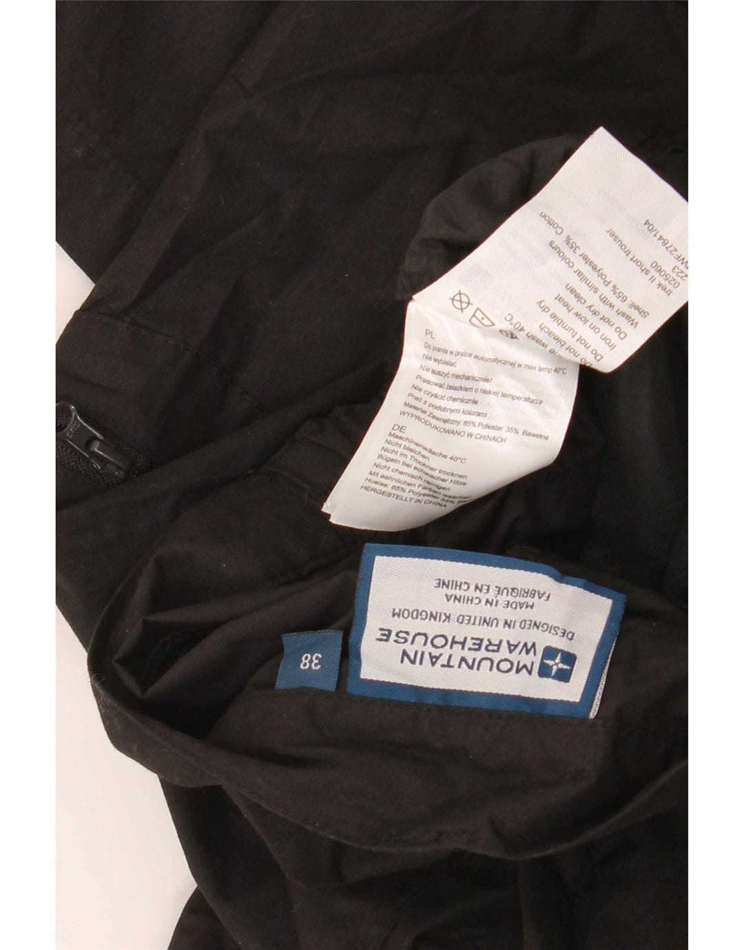 Mountain Warehouse Herre Straight Cargo Bukser W38 L29 Sort Polyester