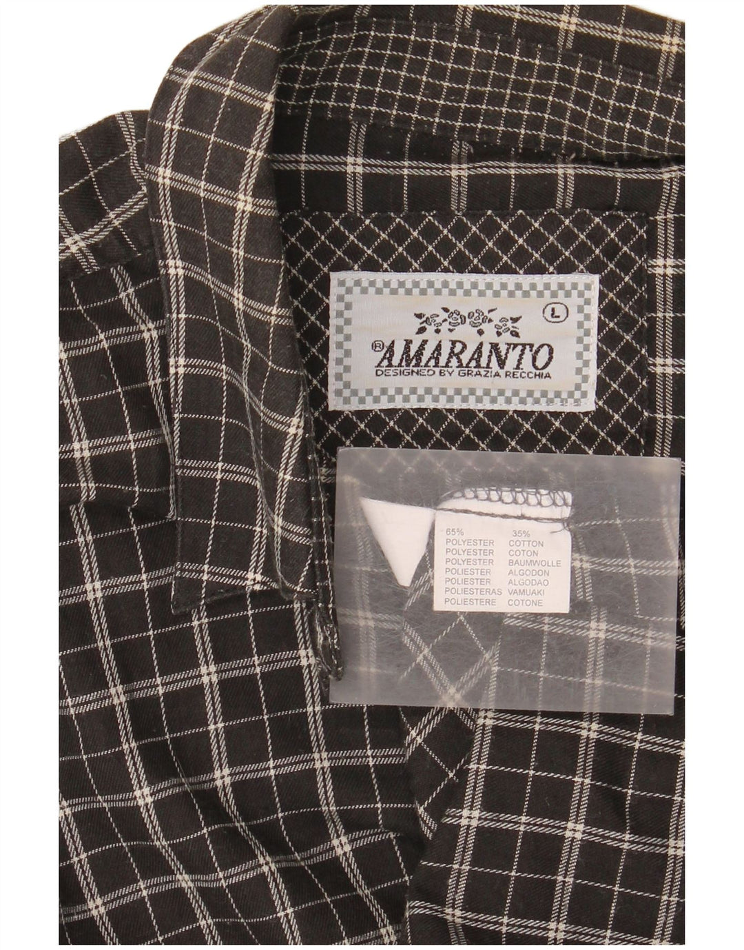 Amaranto Dame Flanell Shirt UK 16 Stor sort ternet polyester