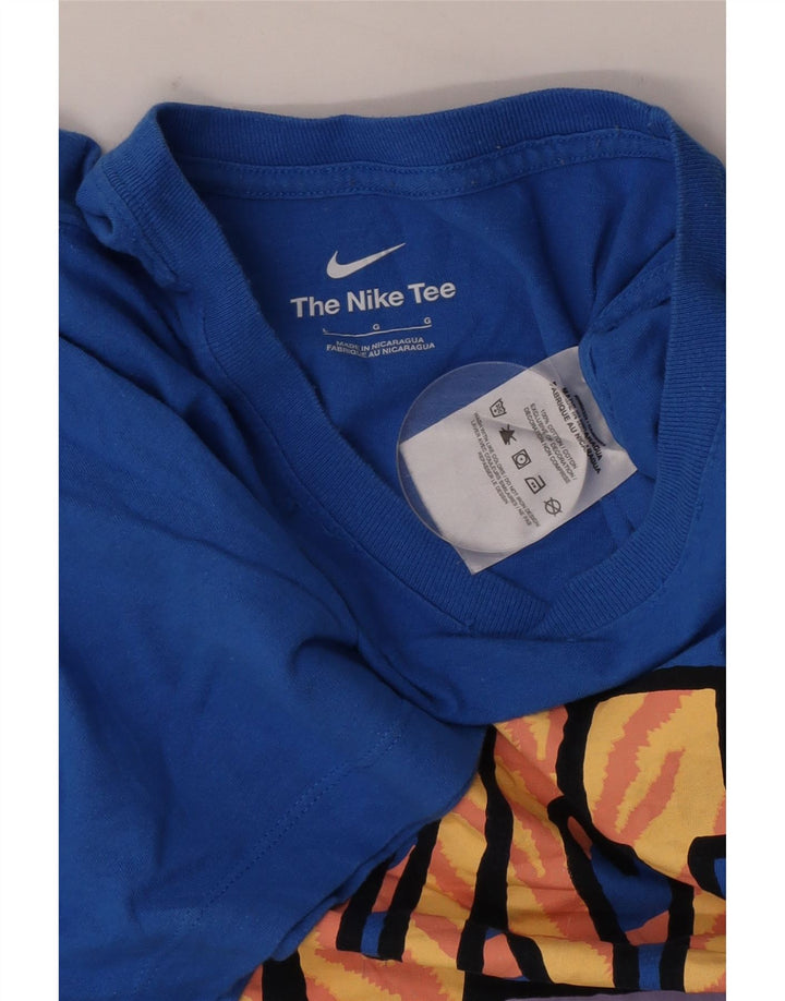 Nike grafisk T-shirt top til mænd, stor blå bomuld