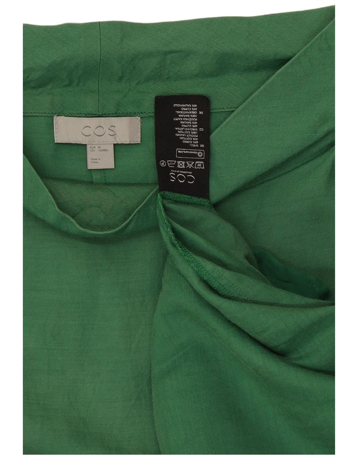 Cos Dame Skede Kjole EU 38 Medium Green Cupro