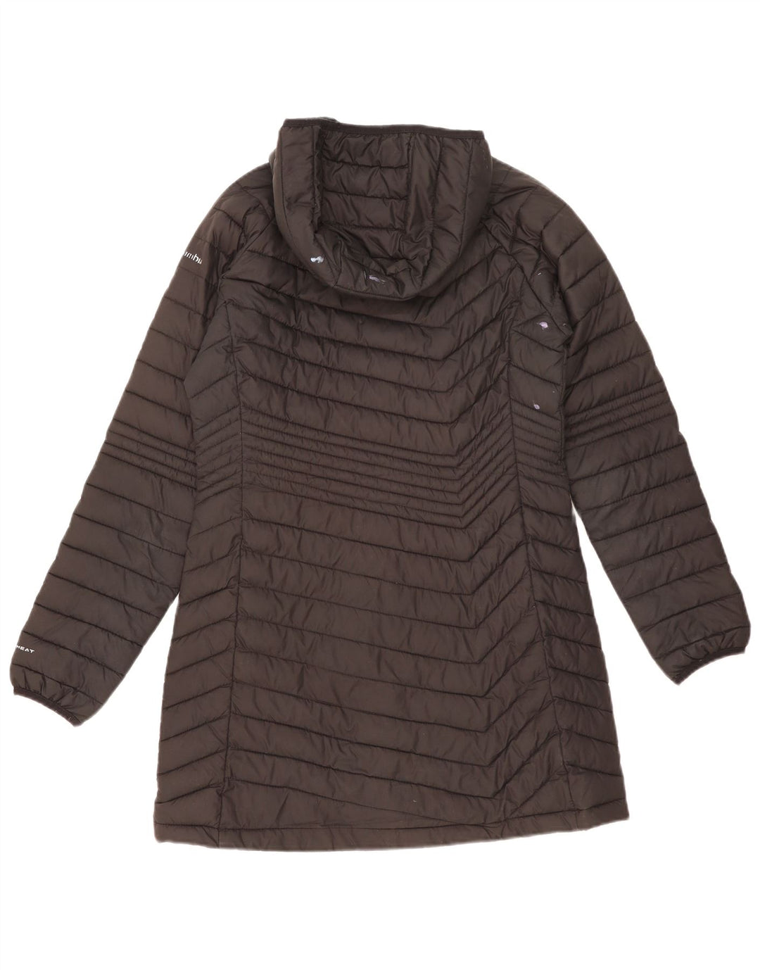Columbia Polstret frakke med hætte til kvinder UK 14 Medium Sort Polyester