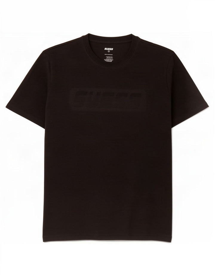 Guess Herre Grafisk T-Shirt Top Medium Sort Bomuld