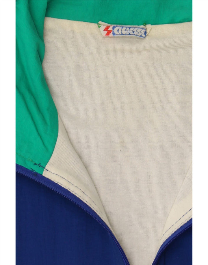 VINTAGE Mens Tracksuit Top Jacket 2XL Blue Colourblock Vintage Vintage and Second-Hand Vintage from Messina Hembry 