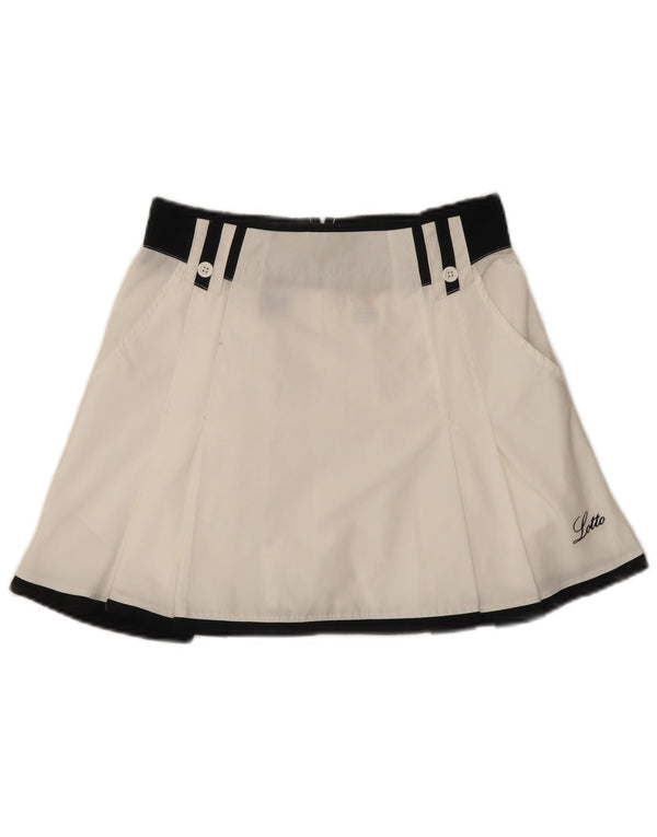 Lotto Dame højtaljet tennisnederdel UK 18 XL Hvid Colourblock Polyester