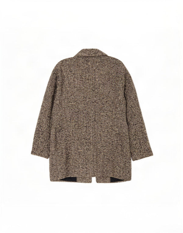Massimo Dutti Dame 3/4 ærmet overfrakke EU 38 Small Brown Flecked