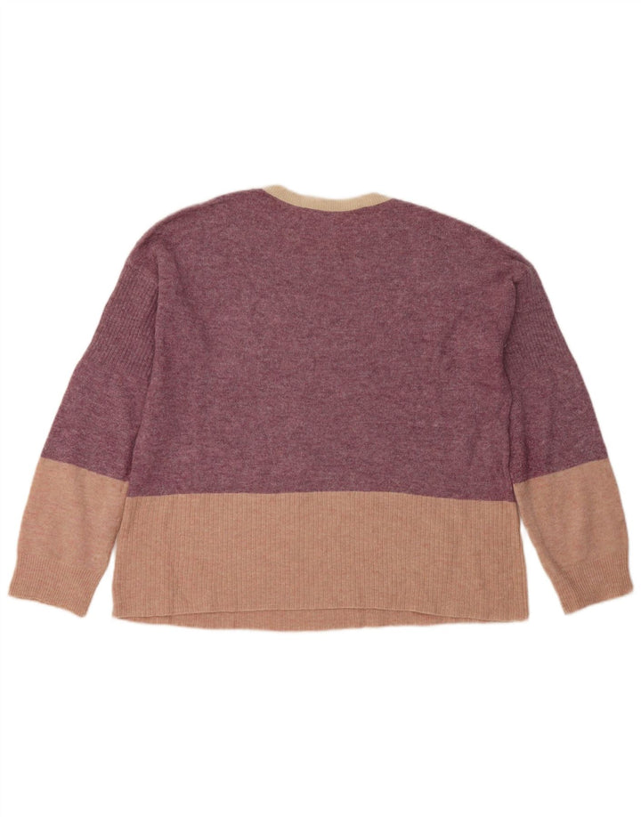White Stuff Dame Jumper Sweater UK 12 Medium Lilla Colourblock