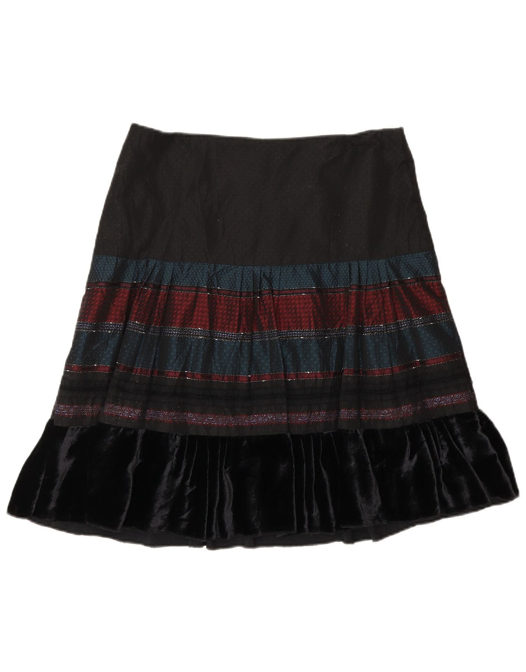 Benetton A-line nederdel til kvinder W30 Mellem sort stribet