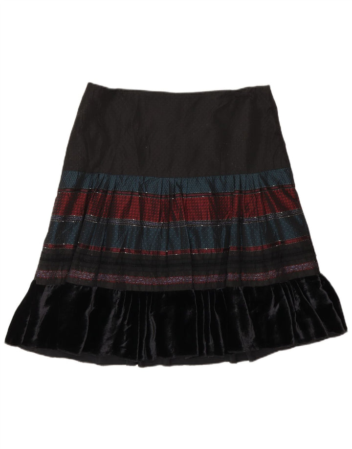 Benetton A-line nederdel til kvinder W30 Mellem sort stribet