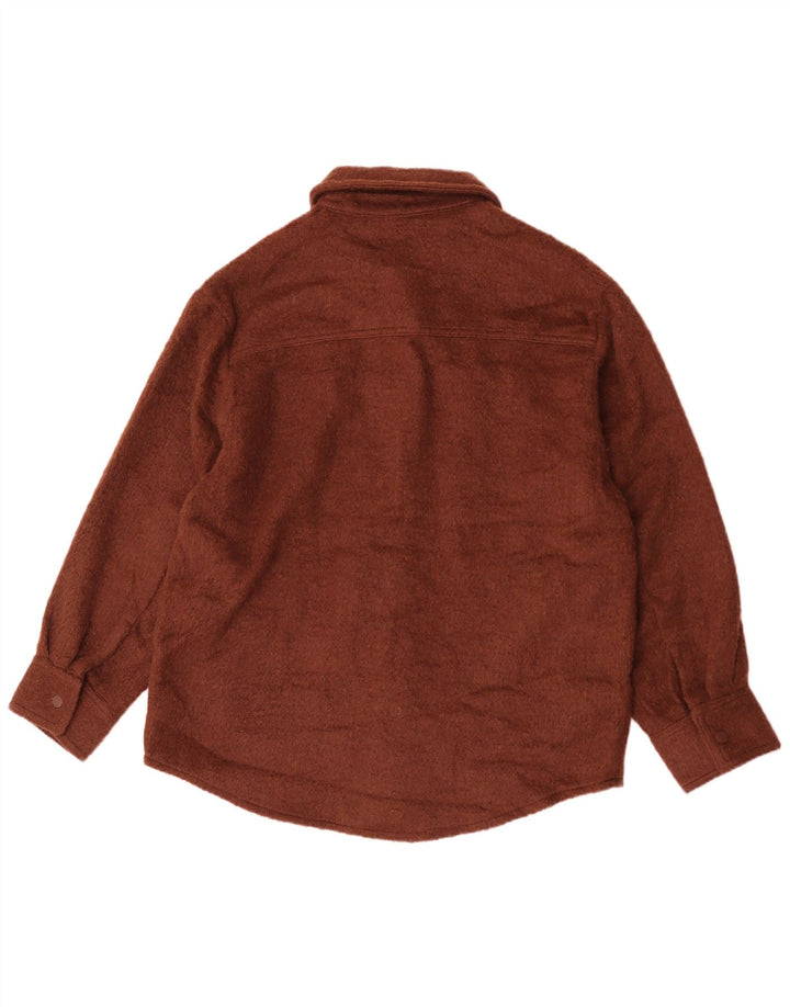 Topshop Dame Flanelskjorte UK 14 Medium Brun Polyester