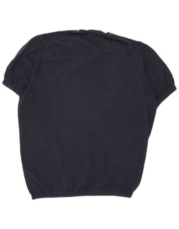 Massimo Dutti Herre T-Shirt Top XL Marineblå Bomuld