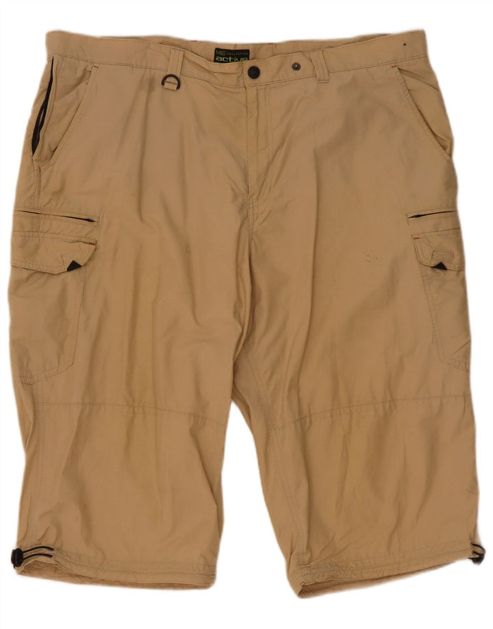 Marks & Spencer Herre Cargo Shorts W44 2XL Beige Bomuld