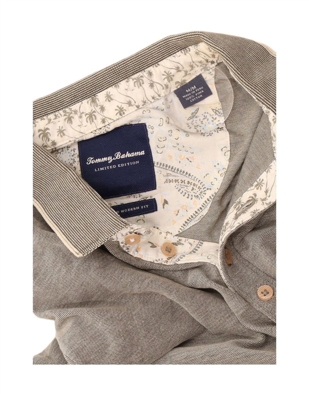 Tommy Bahama Herre Modern Fit Polo Shirt Medium Grey Bomuld