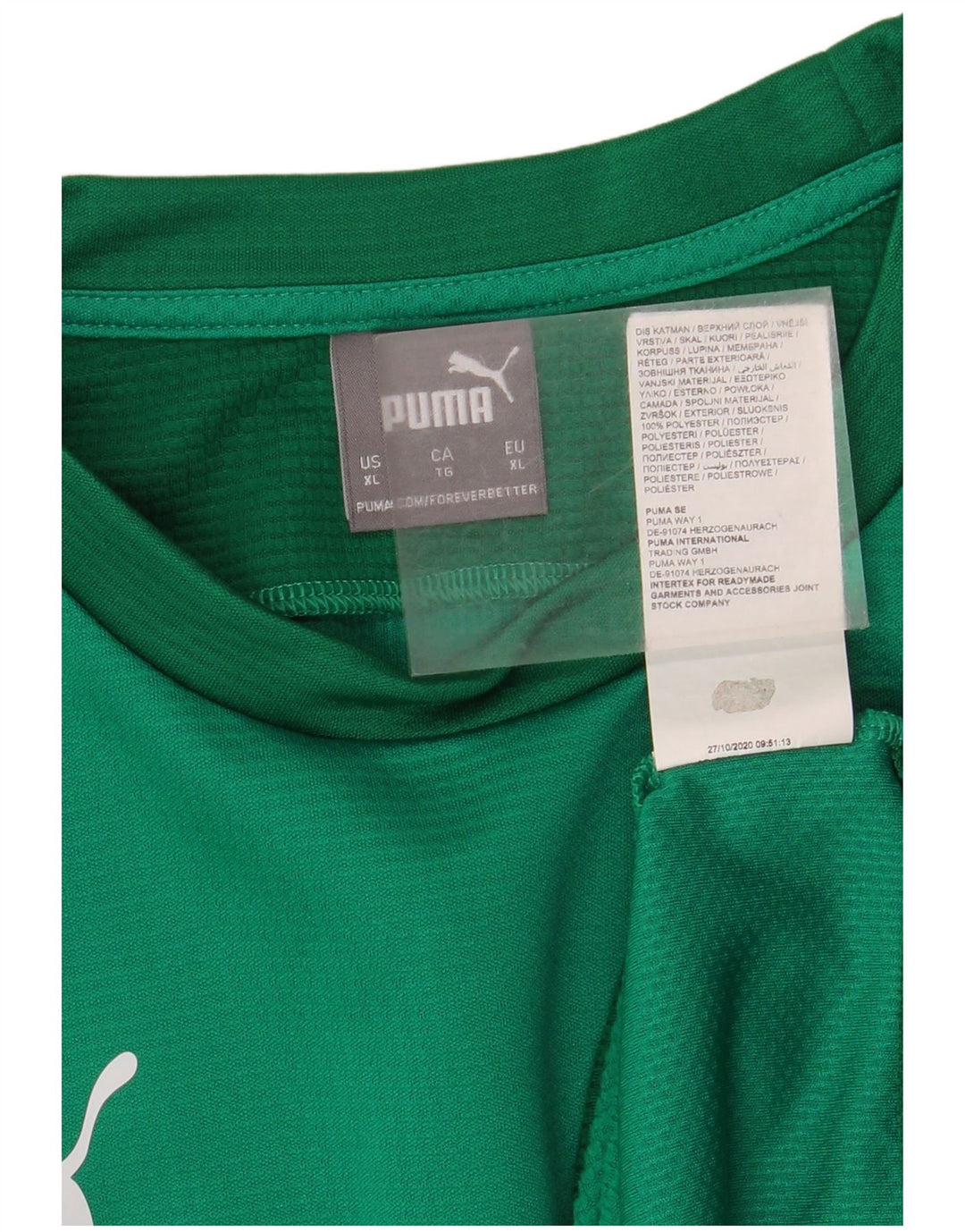 Puma Herre Top Langærmet XL Grøn Colourblock Polyester