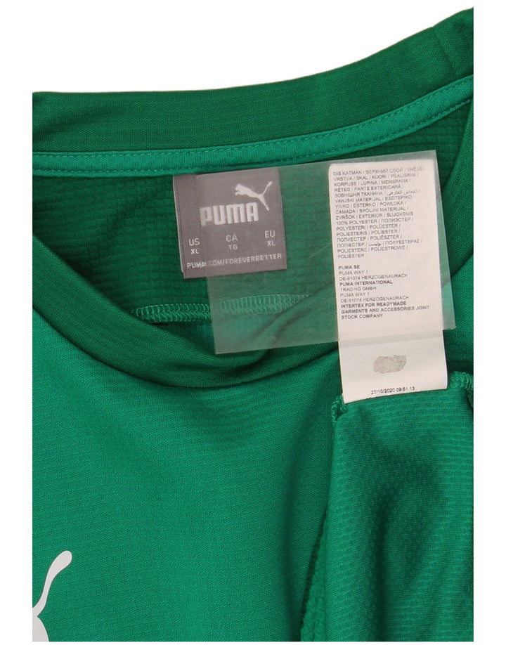 Puma Herre Top Langærmet XL Grøn Colourblock Polyester