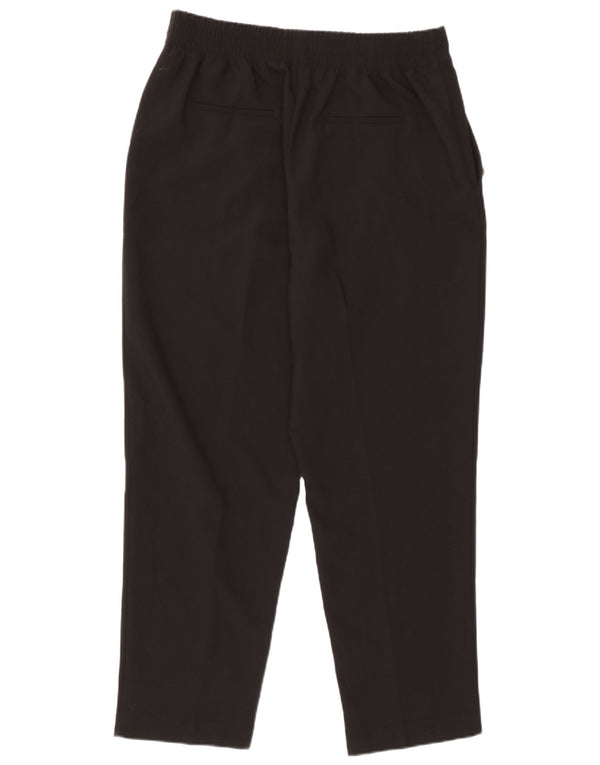 Zara Kvinder Højtaljet tilspidsede Chinobukser Large W30 L26 Sort Polyester