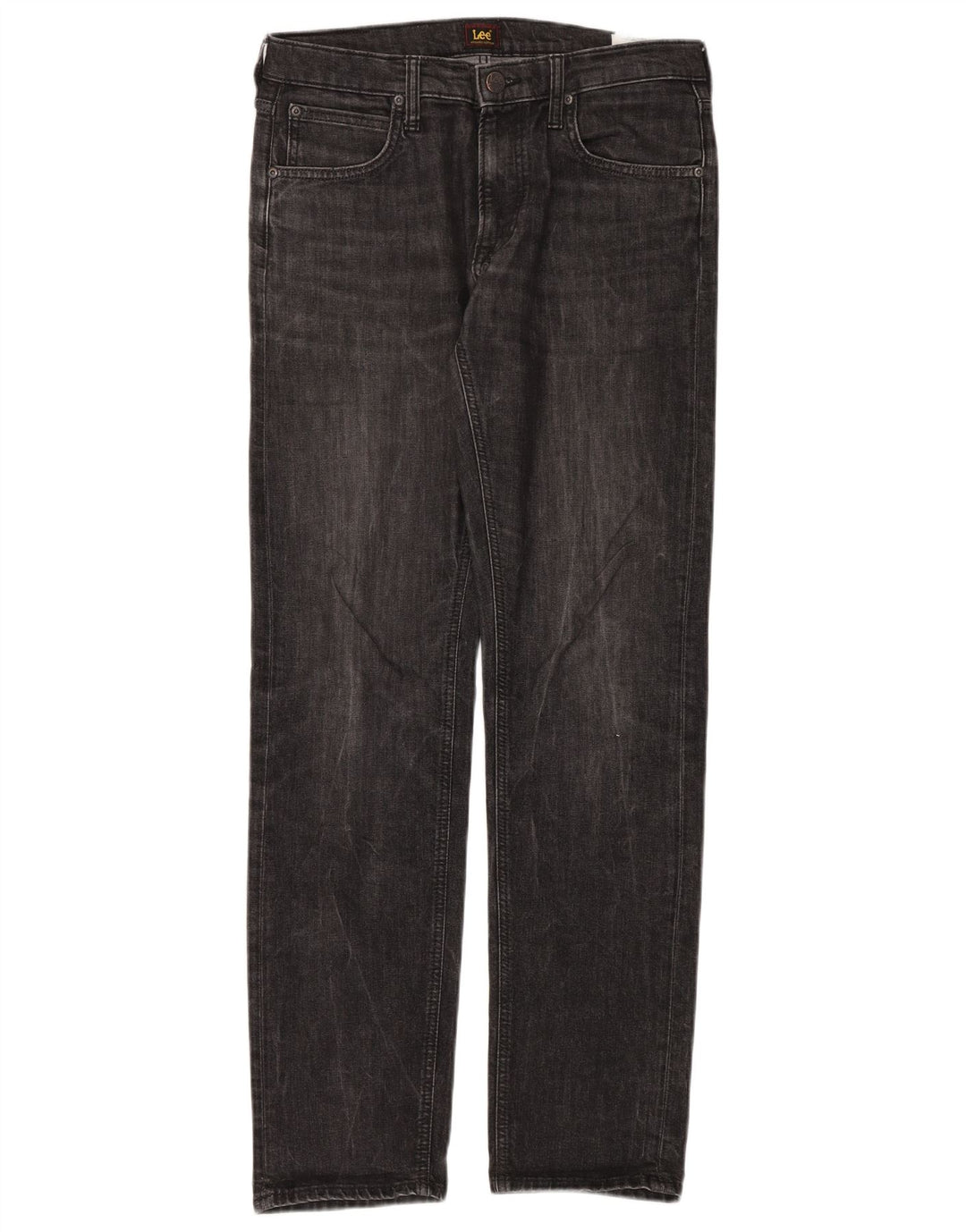 Lee Mens Daren Zip Fly Straight Jeans W32 L34 Grå Bomuld