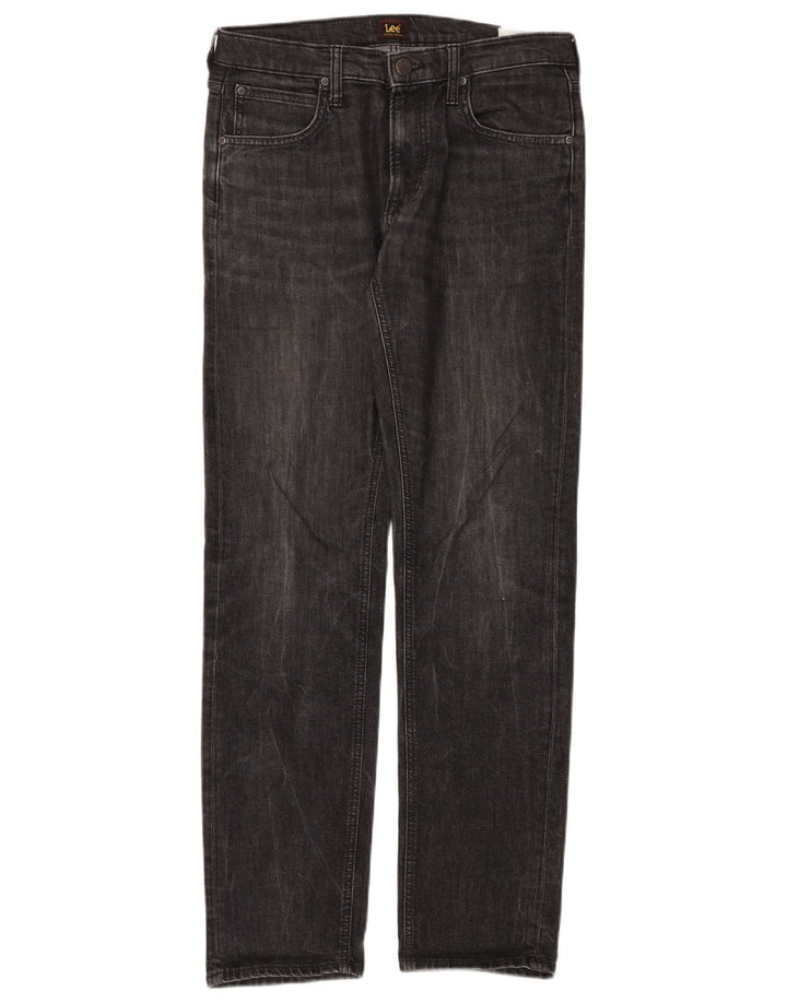 Lee Mens Daren Zip Fly Straight Jeans W32 L34 Grå Bomuld