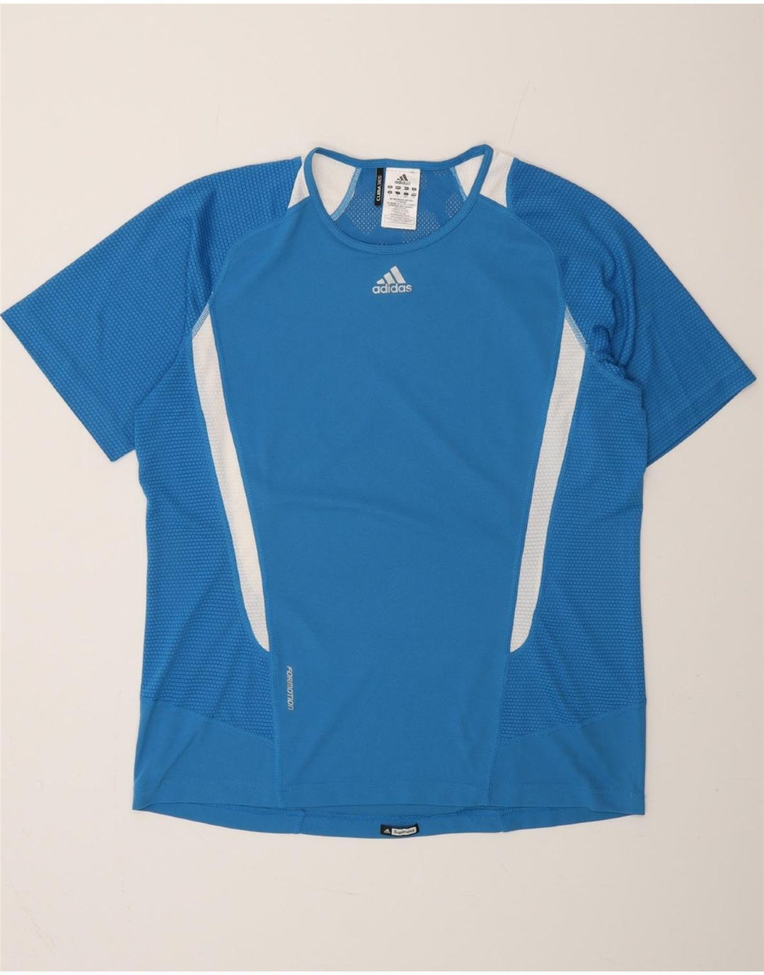 ADIDAS Herre Clima 365 T-Shirt Top Stor Blå Colourblock Polyester