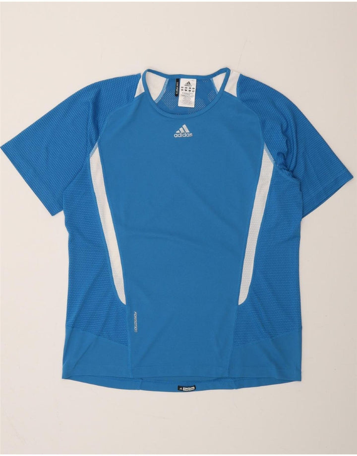 ADIDAS Herre Clima 365 T-Shirt Top Stor Blå Colourblock Polyester
