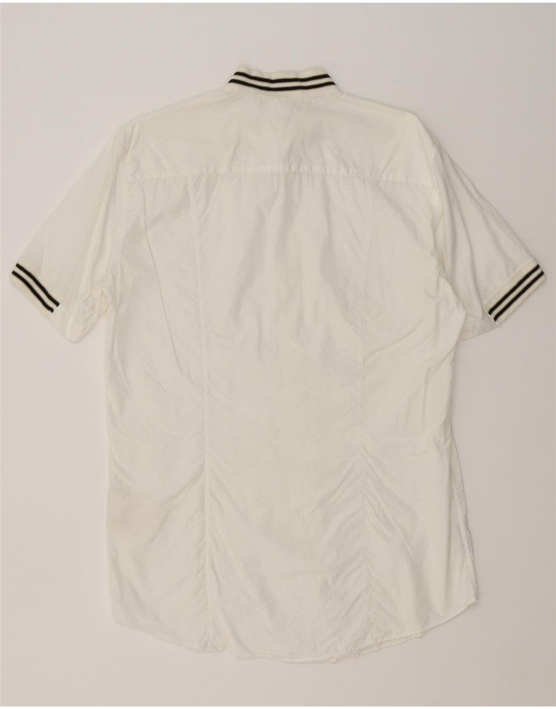ICEBERG Mens Short Sleeve Shirt Large White Cotton Vintage Iceberg and Second-Hand Iceberg from Messina Hembry 
