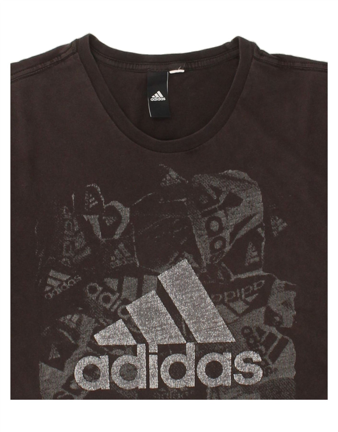 ADIDAS Mens Graphic T-Shirt Top Medium Black Vintage Adidas and Second-Hand Adidas from Messina Hembry 