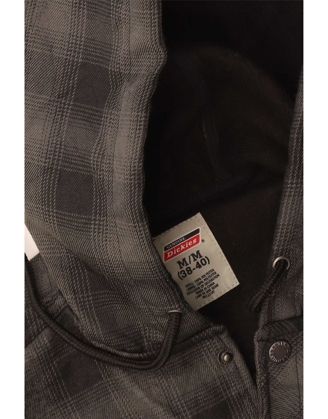 Dickies Lumberjack-skjorte med hætte til mænd UK 38/40 Medium Grey Ternet polyester