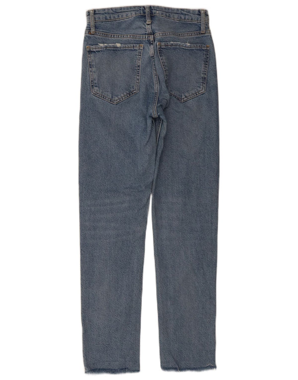 ZARA Dame Slim Jeans EU 34 2XS W24 L27 Blå