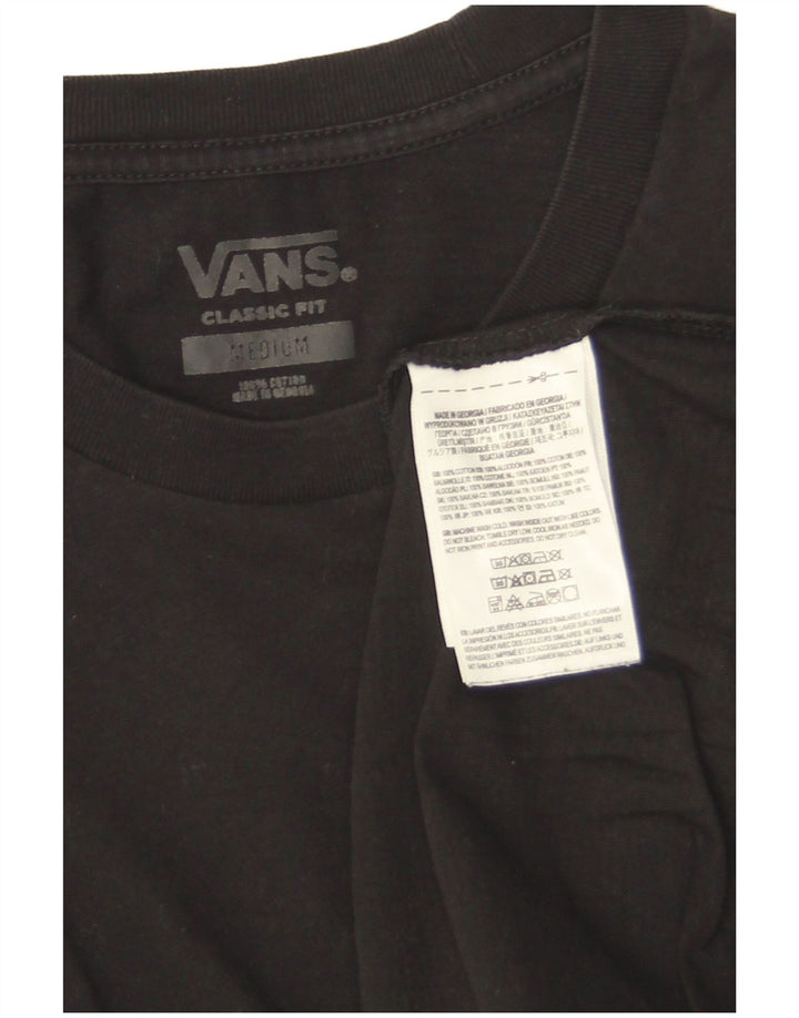 Vans Herre Classic Fit T-Shirt Top Medium Sort Bomuld