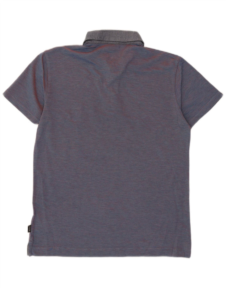 Hugo Boss Herre Slim Fit Polo Shirt Stor marineblå nålestribet bomuld