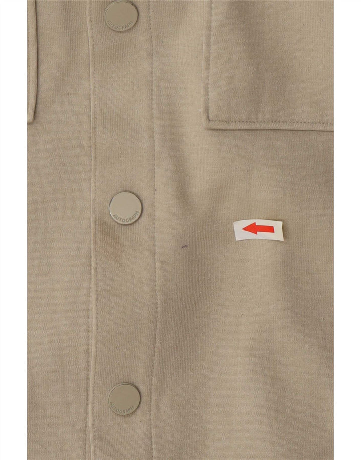 Marks & Spencer Herre Autograph Bomber Jacket UK 40 Large Beige Polyester