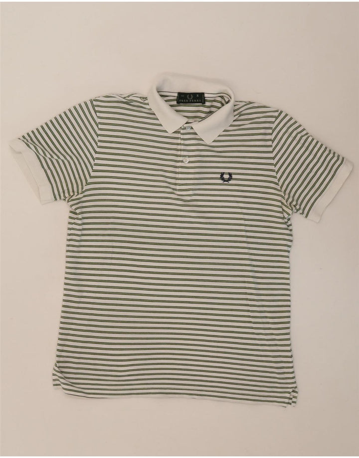 FRED PERRY Poloshirt til mænd Lille hvid stribet bomuld