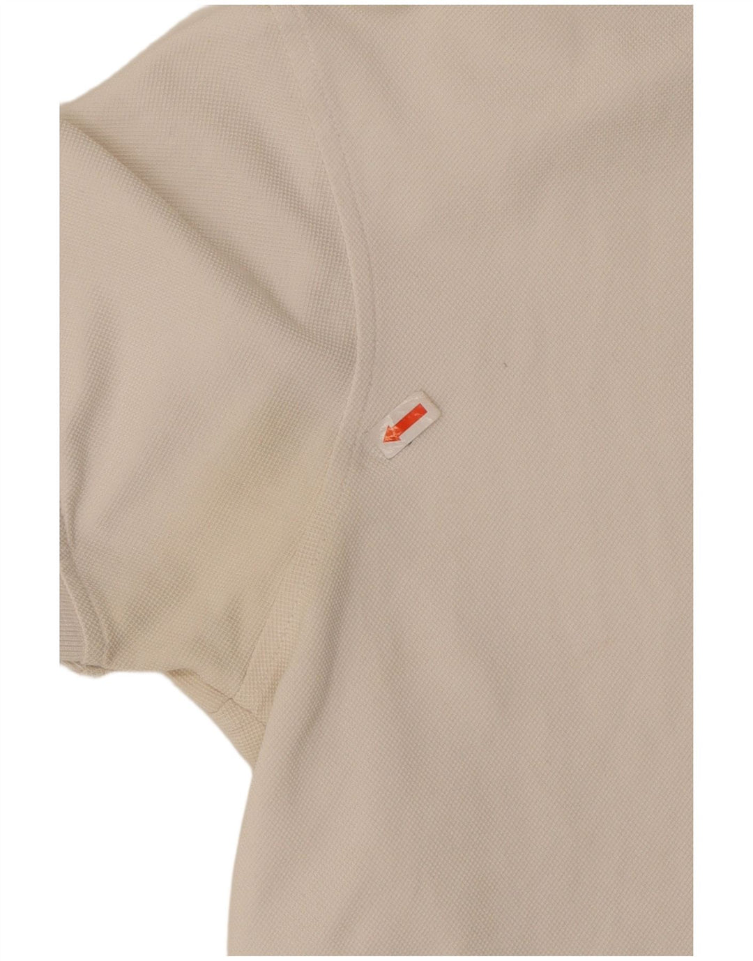 TRUSSARDI Mens Polo Shirt Medium Off White Cotton