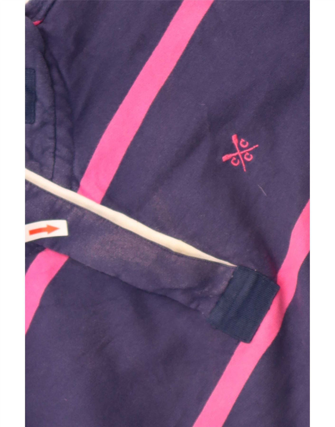 Besætningstøj Dame Sweatshirt Jumper UK 12 Mellem marineblå stribet