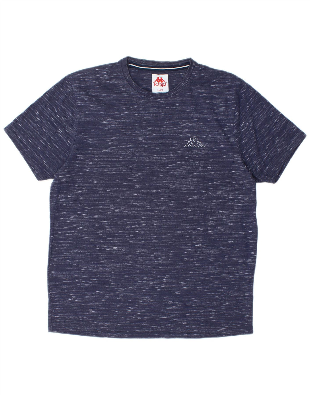 KAPPA Herre T-Shirt Top Large Navy Blue Flecked Polyester