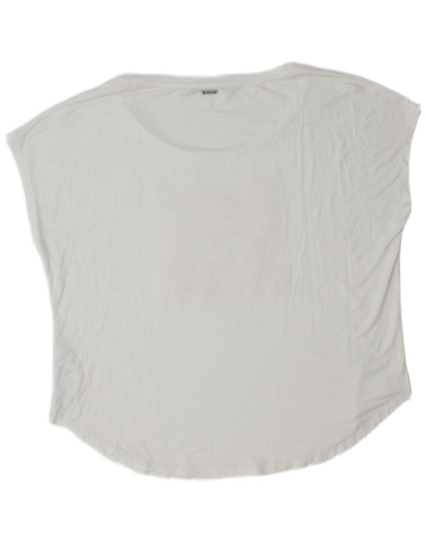 Guess Grafisk T-shirt top til kvinder UK 12 Medium White Viscose