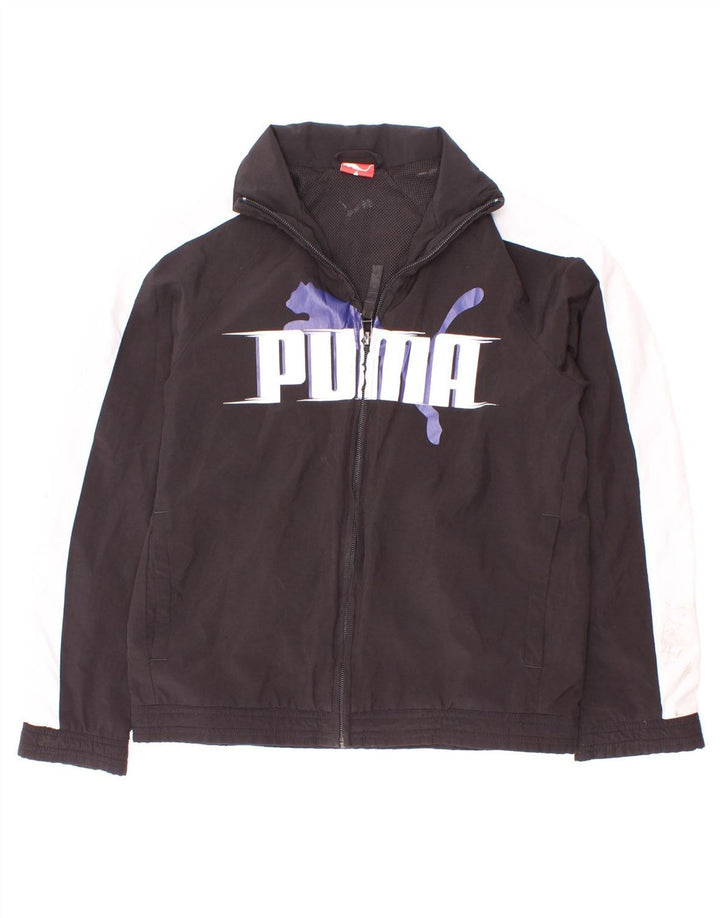 Puma Boys Grafisk træningsdragt Topjakke 9-10 år Sort Colourblock