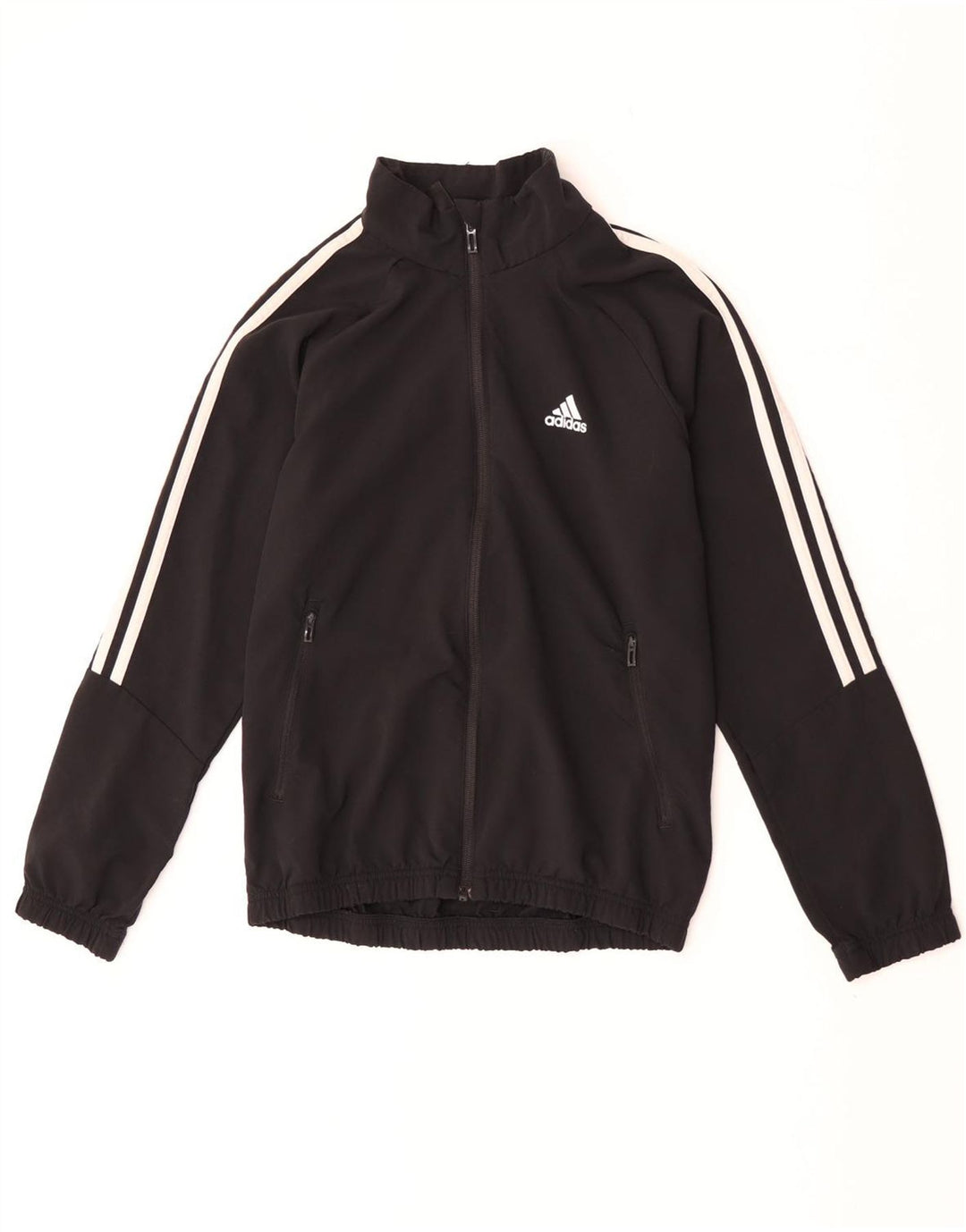 Adidas Boys Aeroready Tracksuit Topjakke 11-12 År Sort Polyester