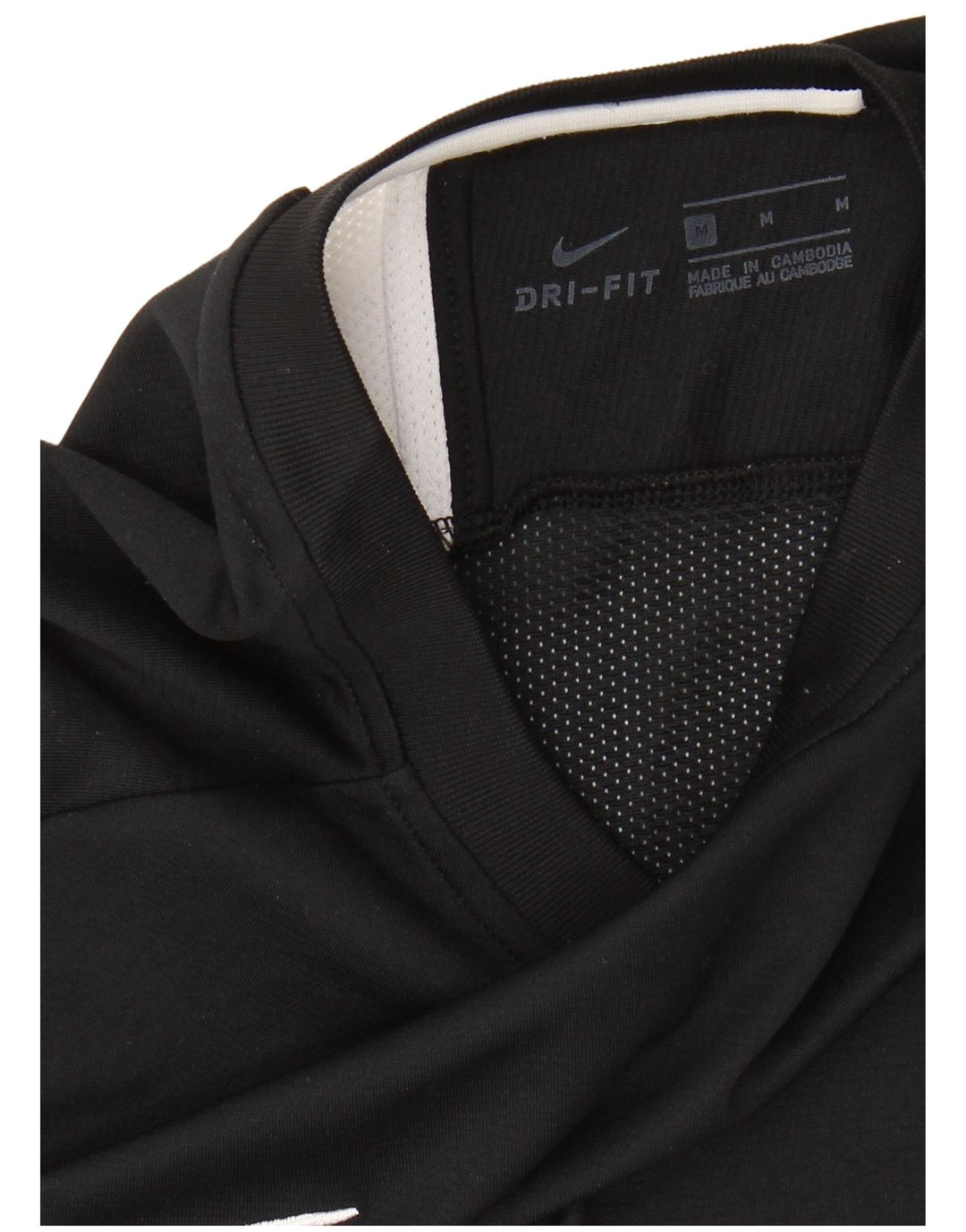NIKE Herre Dri Fit T-shirt Top Medium Sort Colourblock
