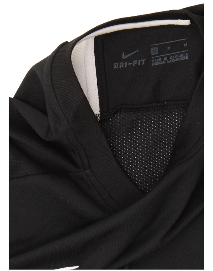 NIKE Herre Dri Fit T-shirt Top Medium Sort Colourblock
