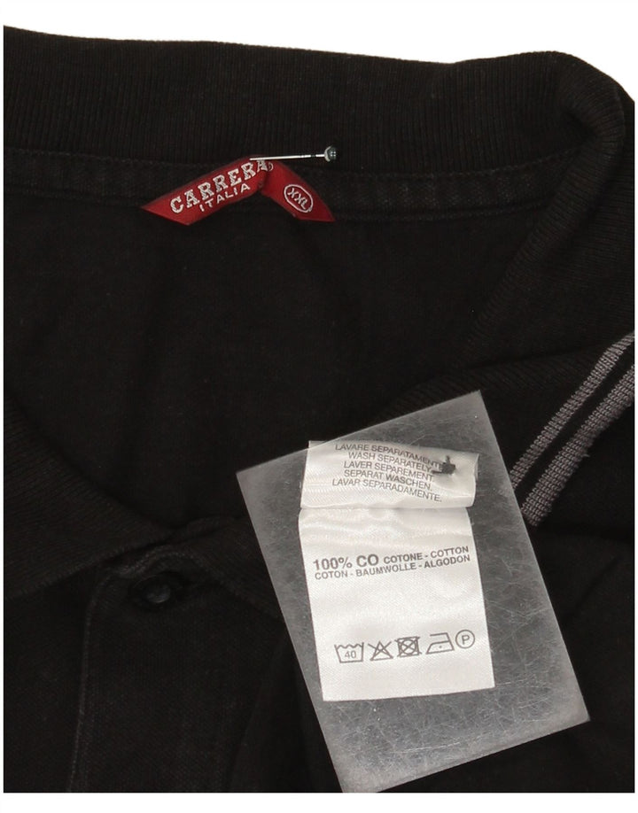 Carrera herre poloshirt 2XL sort bomuld
