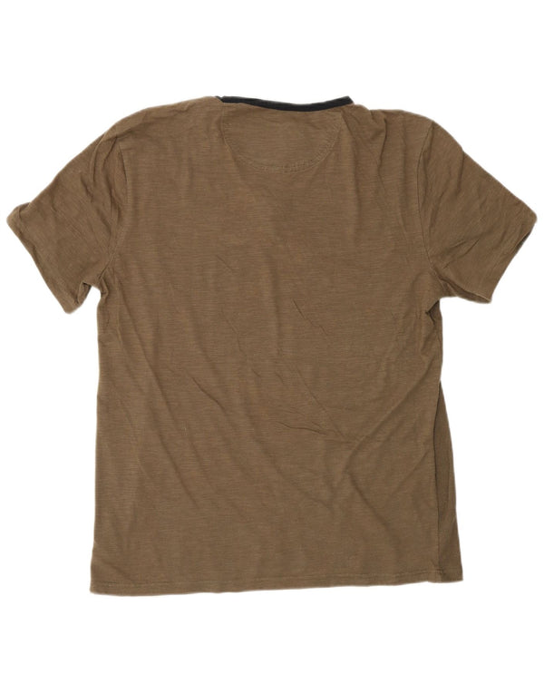 Guess Herre T-Shirt Top Medium Khaki Bomuld
