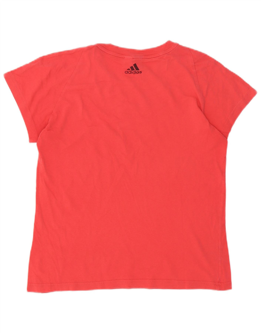 Adidas Dame Grafisk T-Shirt Top UK 14 Medium Rød
