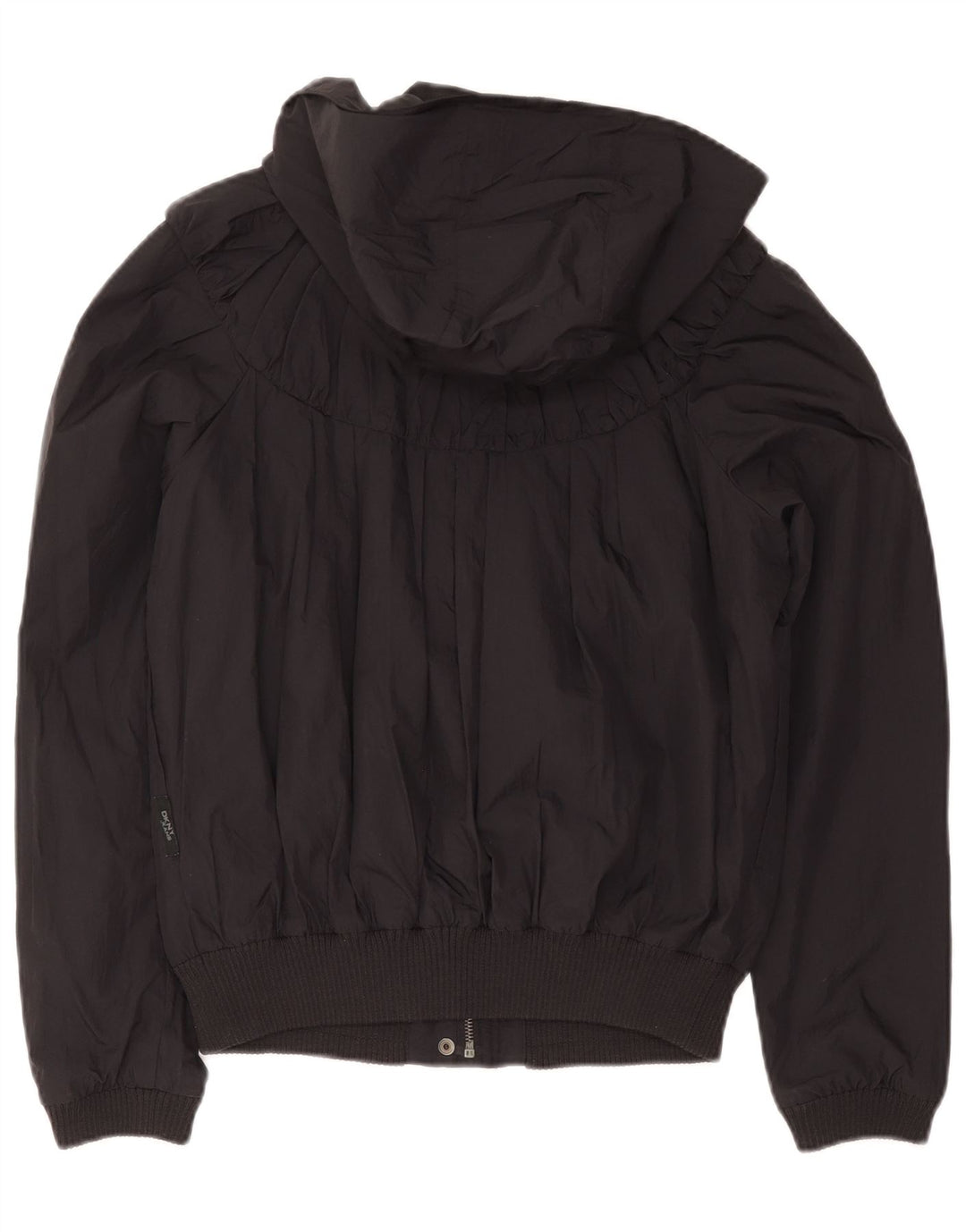 Dkny Dame Hooded Bomber Jacket UK 14 Medium Sort Nylon